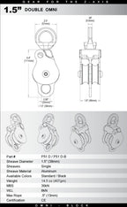 Omni-Block 1.1" Double Pulley