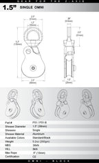 Omni-Block 1.5" Single Pulley