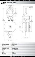 Omni-Block 2.0" Double Pulley