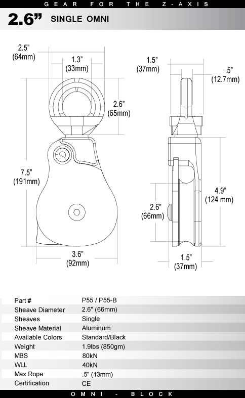 Omni-Block 2.6" Single